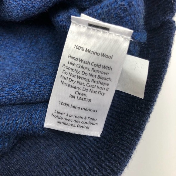 Vineyard Vines Birdseye Mock 1/4-Zip Navy Blue Knit Pullover Sweater Size XS - Picture 5 of 6